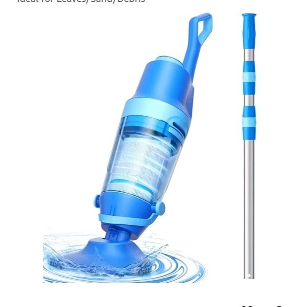 Pool Vacuum for Above Ground Pool, 1427 GPH Powerful Stable Suction, Telescopic